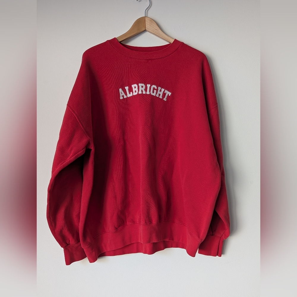 Vintage Jansport Red Albright College Crew Neck Sweatshirt Size XXL